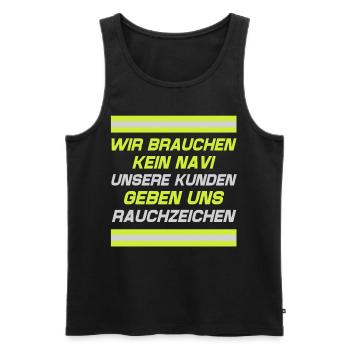 Firefighter Tshirt Firefighter Firefighter 112 - Men's Premium Organic Tank Top - black - Front - AI Model Male 178 light (178cm)