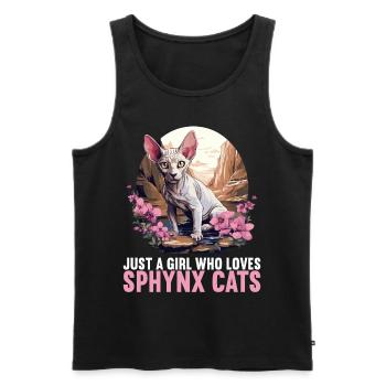 Sphynx Kätzchen Sphynx Katze - Männer Premium Bio Tank Top - Schwarz - Vorne - AI Model Male 178 light (178cm)