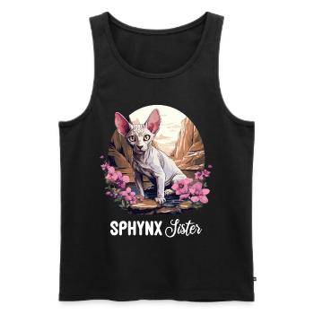 Sphynx Kätzchen Sphynx Katze - Männer Premium Bio Tank Top - Schwarz - Vorne - AI Model Male 178 light (178cm)