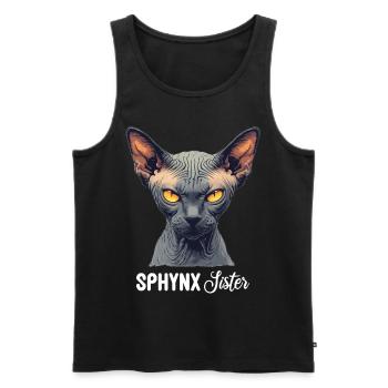 Sphynx Kätzchen Sphynx Katze - Männer Premium Bio Tank Top - Schwarz - Vorne - AI Model Male 178 light (178cm)