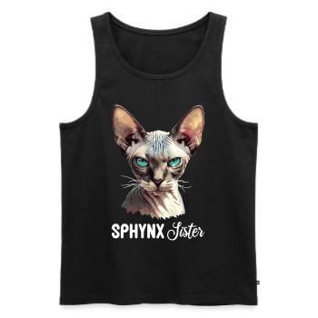 Sphynx Kitten Sphynx Cat - Men's Premium Organic Tank Top - black - Front - AI Model Male 178 light (178cm)
