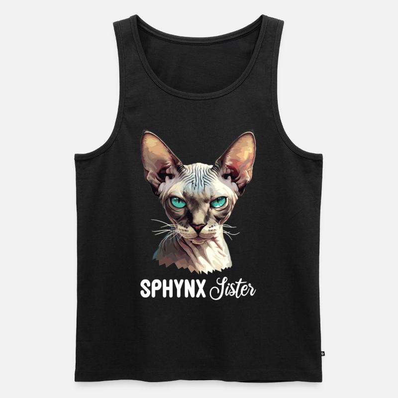 Sphynx Kätzchen Sphynx Katze - Männer Premium Bio Tank Top - Schwarz