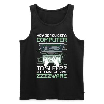 How Do You Get A Computer To Sleep You Download - Männer Premium Bio Tank Top - Schwarz - Vorne - AI Model Male 178 light (178cm)