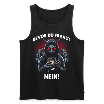 Avant que vous ne demandiez : Non ! - Débardeur bio Premium Homme - noir - Devant - Michal (187cm)