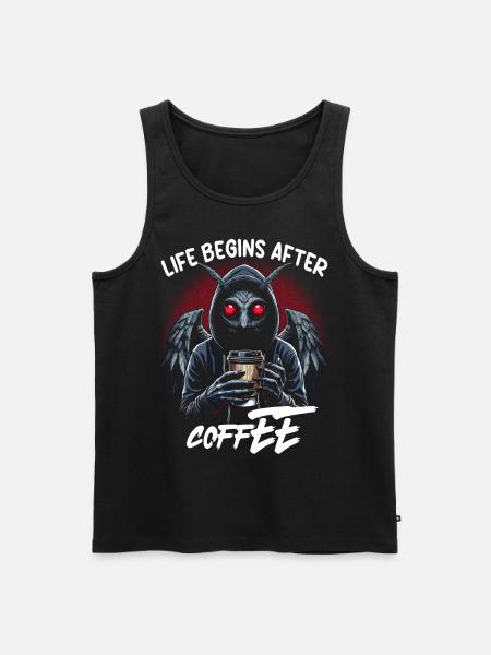 Life Begins After Coffee - Men's Premium Organic Tank Top - black