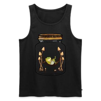 Nature Grenouilles Grenouille Amphibien Crapaud - Débardeur bio Premium Homme - noir - Devant - Michal (187cm)