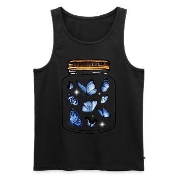 Butterflies Insects Zoology Insect - Men's Premium Organic Tank Top - black - Front - AI Model Male 178 light (178cm)
