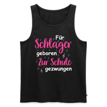 Schlager Tshirt Women's Schlager Party Costume Party - Men's Premium Organic Tank Top - black - Front - AI Model Male 178 light (178cm)