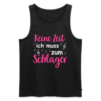 Schlager Tshirt Women's Schlager Party Costume Party - Men's Premium Organic Tank Top - black - Front - AI Model Male 178 light (178cm)