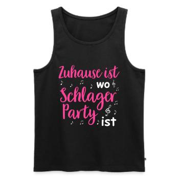 Schlager Tshirt Women's Schlager Party Costume Party - Men's Premium Organic Tank Top - black - Front - AI Model Male 178 light (178cm)