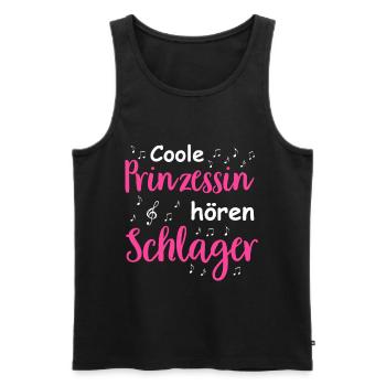 Schlager Tshirt Women's Schlager Party Costume Party - Men's Premium Organic Tank Top - black - Front - AI Model Male 178 light (178cm)