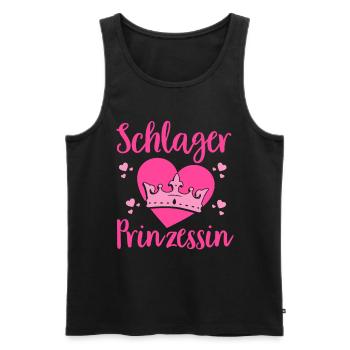T-shirt Schlager Femme Schlager Party Costume Party - Débardeur bio Premium Homme - noir - Devant - Michal (187cm)