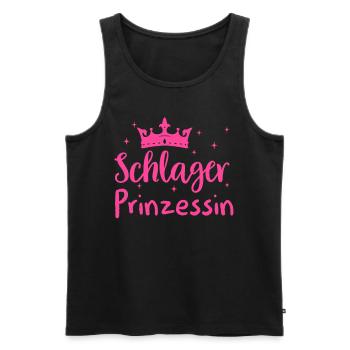 Schlager Tshirt Women's Schlager Party Costume Party - Men's Premium Organic Tank Top - black - Front - AI Model Male 178 light (178cm)