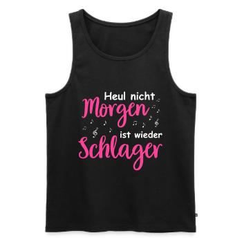 Schlager Tshirt Women's Schlager Party Costume Party - Men's Premium Organic Tank Top - black - Front - AI Model Male 178 light (178cm)