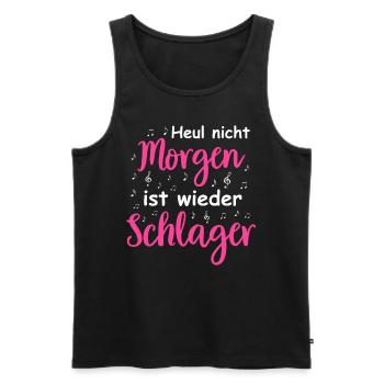 Schlager Tshirt Women's Schlager Party Costume Party - Men's Premium Organic Tank Top - black - Front - AI Model Male 178 light (178cm)