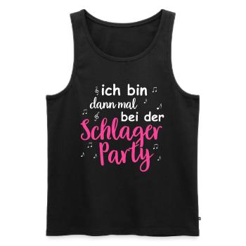 Schlager Tshirt Women's Schlager Party Costume Party - Men's Premium Organic Tank Top - black - Front - AI Model Male 178 light (178cm)