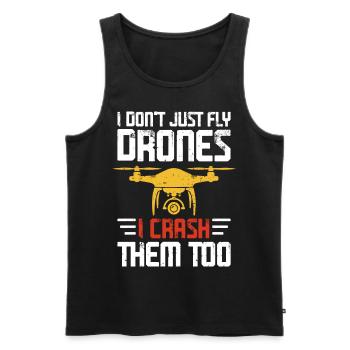 Drone - Men's Premium Organic Tank Top - black - Front - Michal (187cm)