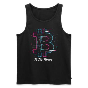 Bitcoin To The Future Bitcoin Btc Crypto Währung - Männer Premium Bio Tank Top - Schwarz - Vorne - Michal (187cm)