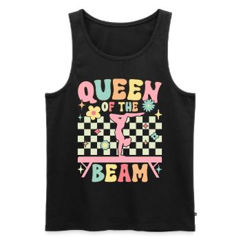 Groovy Turnerin Gymnastik Akrobatin Königin des Ba - Männer Premium Bio Tank Top - Schwarz - Vorne - Michal (187cm)