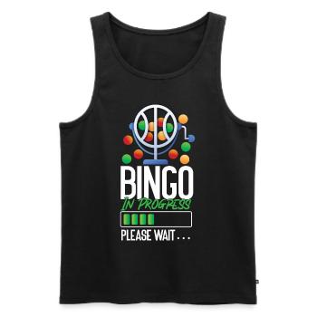 Bingo Player Bingo In Progress - Men's Premium Organic Tank Top - black - Front - Michal (187cm)