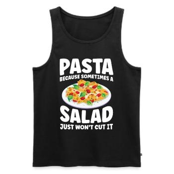Pasta Sometimes A Salad Just Won't Cut It - Männer Premium Bio Tank Top - Schwarz - Vorne - Michal (187cm)