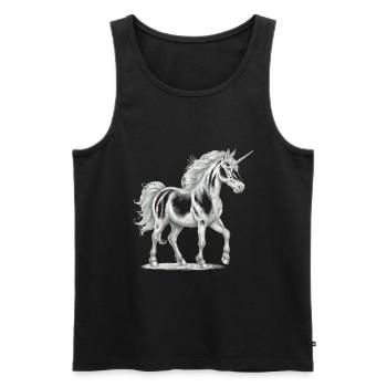 Unicorns, Unicorn, Mythical Animals, Fairy Tale Character - Men's Premium Organic Tank Top - black - Front - AI Model Male 178 light (178cm)