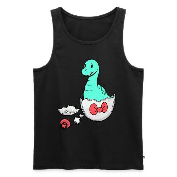 Dino Baby Naissance Coquille d’oeuf de grossesse - Débardeur bio Premium Homme - noir - Devant - Michal (187cm)