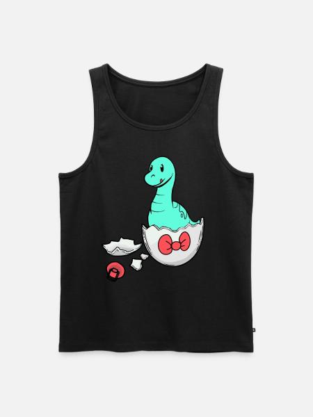 Dino Baby Birth Pregnancy Eggshell - Men's Premium Organic Tank Top - black