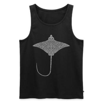 Rochen – Eleganter Schwimmer der Meere - Männer Premium Bio Tank Top - Schwarz - Vorne - Michal (187cm)