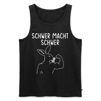 Gym Tshirt Lustig Fitness Workout Fitnessstudio - Männer Premium Bio Tank Top - Schwarz - Vorne - AI Model Male 178 light (178cm)