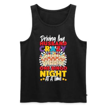 Bingo Player Husband Wife Driving - Men's Premium Organic Tank Top - black - Front - Michal (187cm)