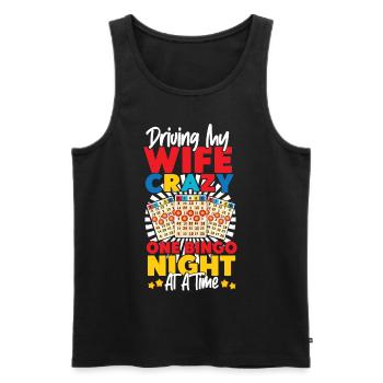 Bingo Player Husband Wife Driving - Men's Premium Organic Tank Top - black - Front - Michal (187cm)