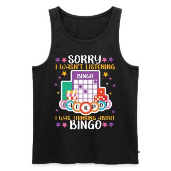 Bingo Player Sorry I Wasn't - Männer Premium Bio Tank Top - Schwarz - Vorne - Michal (187cm)