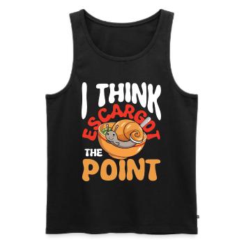 I Think Escargot The Point - Männer Premium Bio Tank Top - Schwarz - Vorne - AI Model Male 178 light (178cm)