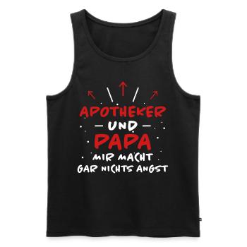 Apotheker Spruch Beruf Lustiges Apotheker Geschenk - Männer Premium Bio Tank Top - Schwarz - Vorne - Michal (187cm)