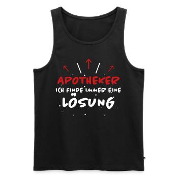 Apotheker Spruch Beruf Lustiges Apotheker Geschenk - Männer Premium Bio Tank Top - Schwarz - Vorne - Michal (187cm)