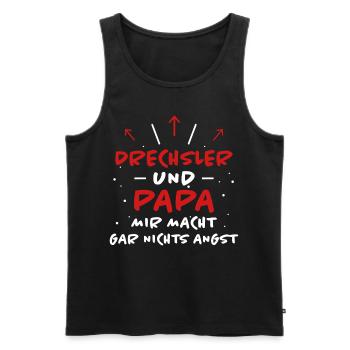 Drechsler Spruch Job Lustiges Drechsler Geschenk - Männer Premium Bio Tank Top - Schwarz - Vorne - Michal (187cm)