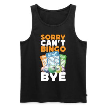 Joueur de bingo désolé ne peut pas bingo bye - Débardeur bio Premium Homme - noir - Devant - Michal (187cm)