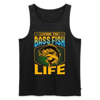 Das Leben der Barschfische leben - Männer Premium Bio Tank Top - Schwarz - Vorne - AI Model Male 178 light (178cm)