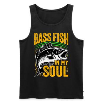Barschfisch in meiner Seele - Männer Premium Bio Tank Top - Schwarz - Vorne - AI Model Male 178 light (178cm)