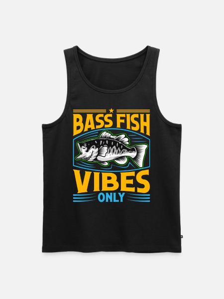 Bash Fish Vibes Only - Men's Premium Organic Tank Top - black