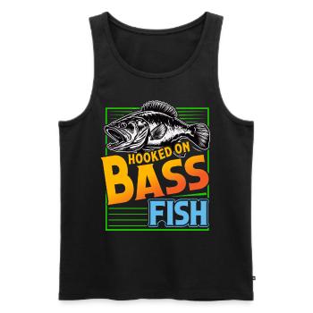 Süchtig nach Barschfischen - Männer Premium Bio Tank Top - Schwarz - Vorne - AI Model Male 178 light (178cm)