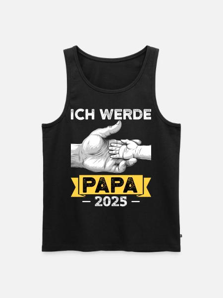 Ich werde Papa 2025 - Männer Premium Bio Tank Top - Schwarz