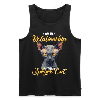 Sphynx Kätzchen Sphynx Katze - Männer Premium Bio Tank Top - Schwarz - Vorne - AI Model Male 178 light (178cm)