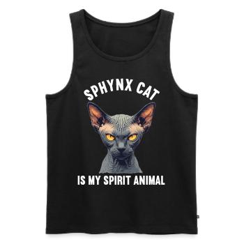 Sphynx Kätzchen Sphynx Katze - Männer Premium Bio Tank Top - Schwarz - Vorne - AI Model Male 178 light (178cm)