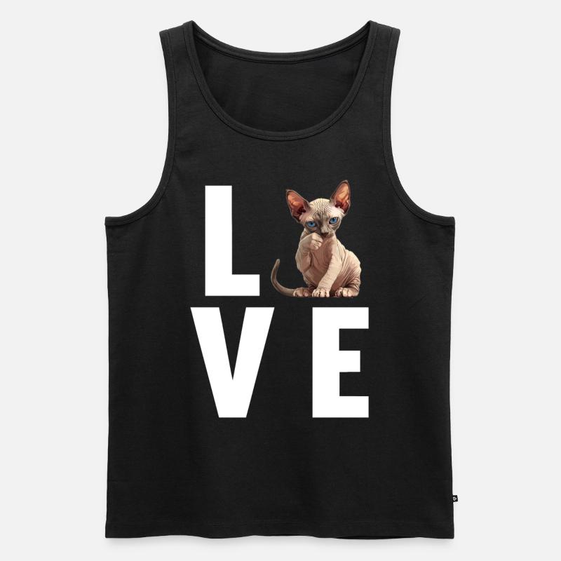 Sphynx Kätzchen Sphynx Katze - Männer Premium Bio Tank Top - Schwarz