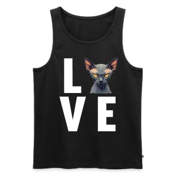 Sphynx Kätzchen Sphynx Katze - Männer Premium Bio Tank Top - Schwarz - Vorne - AI Model Male 178 light (178cm)