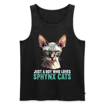 Sphynx Kätzchen Sphynx Katze - Männer Premium Bio Tank Top - Schwarz - Vorne - AI Model Male 178 light (178cm)