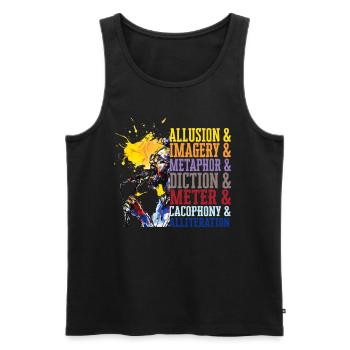 Poetry Slam Poetryslam - Männer Premium Bio Tank Top - Schwarz - Vorne - AI Model Male 178 light (178cm)