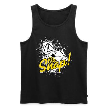 Poetry Slam Dichter Poetryslam Oh Snap! - Männer Premium Bio Tank Top - Schwarz - Vorne - AI Model Male 178 light (178cm)